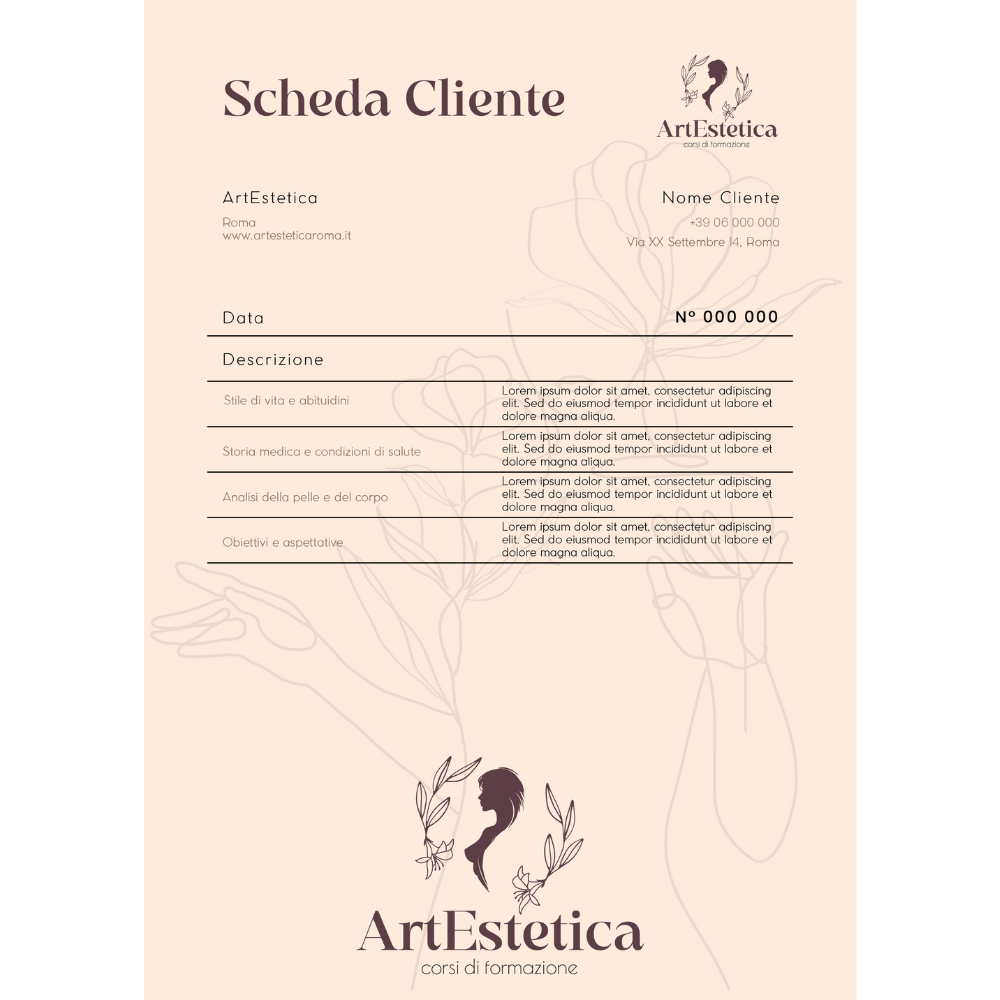 Scheda cliente ArtEstetica